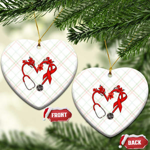 Healthcare Hero HIV Awareness Ceramic Ornament Red Ribbon Support Gift TS12 Print Your Wear