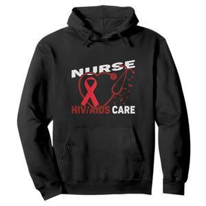 Healthcare Hero HIV AIDS Care Nurse Gift Hoodie TS12 Black Print Your Wear