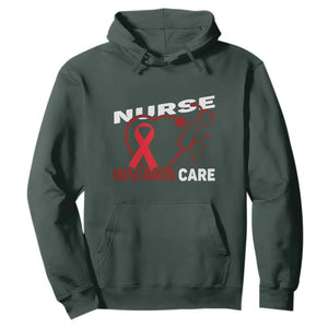Healthcare Hero HIV AIDS Care Nurse Gift Hoodie TS12 Dark Forest Green Print Your Wear