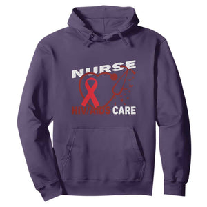 Healthcare Hero HIV AIDS Care Nurse Gift Hoodie TS12 Purple Print Your Wear