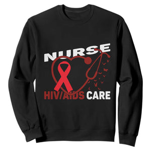 Healthcare Hero HIV AIDS Care Nurse Gift Sweatshirt TS12 Black Print Your Wear