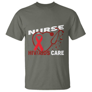 Healthcare Hero HIV AIDS Care Nurse Gift T Shirt TS12 Military Green Print Your Wear