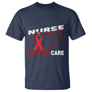 Healthcare Hero HIV AIDS Care Nurse Gift T Shirt TS12 Navy Print Your Wear