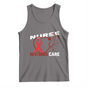 Healthcare Hero HIV AIDS Care Nurse Gift Tank Top TS12 Deep Heather Print Your Wear