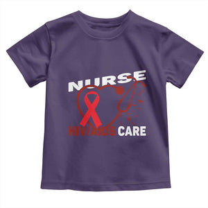 Healthcare Hero HIV AIDS Care Nurse Gift Toddler T Shirt TS12 Purple Print Your Wear