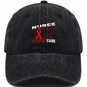 Healthcare Hero HIV AIDS Care Nurse Gift Washed Cotton Baseball Cap TS12 Print Your Wear