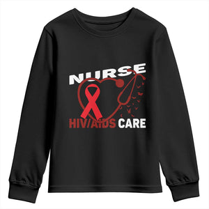 Healthcare Hero HIV AIDS Care Nurse Gift Youth Sweatshirt TS12 Black Print Your Wear