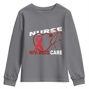 Healthcare Hero HIV AIDS Care Nurse Gift Youth Sweatshirt TS12 Charcoal Print Your Wear