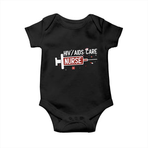 HIV AIDS Care Nurse Baby Onesie Red Ribbon Support Gift TS12 Black Print Your Wear