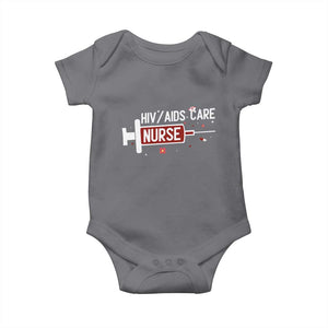 HIV AIDS Care Nurse Baby Onesie Red Ribbon Support Gift TS12 Charcoal Print Your Wear