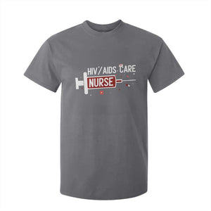 HIV AIDS Care Nurse T Shirt For Kid Red Ribbon Support Gift TS12 Charcoal Print Your Wear