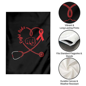 Fight AIDS Nurse Garden Flag Red Ribbon HIV Awareness Gift TS12 Print Your Wear