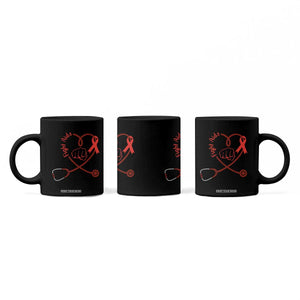 Fight AIDS Nurse Coffee Mug Red Ribbon HIV Awareness Gift TS12 Print Your Wear