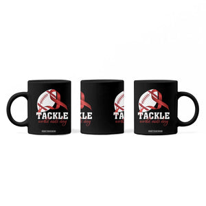 Tackle World AIDS Day Coffee Mug Red Ribbon Football Awareness Gift TS12 Print Your Wear