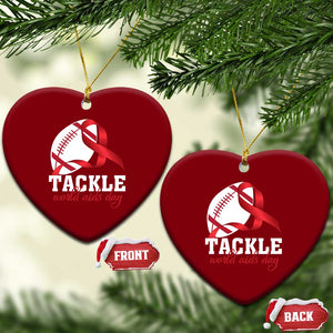 Tackle World AIDS Day Ceramic Ornament Red Ribbon Football Awareness Gift TS12 Print Your Wear