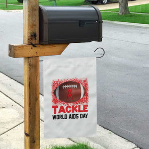 Tackle World AIDS Day Garden Flag Football HIV Awareness Red Ribbon TS12 Print Your Wear