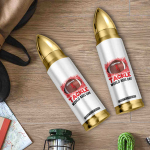 Tackle World AIDS Day Bullet Tumbler Football HIV Awareness Red Ribbon TS12 Print Your Wear