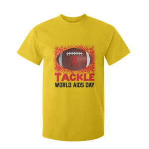 Tackle World AIDS Day T Shirt For Kid Football HIV Awareness Red Ribbon TS12 Daisy Print Your Wear
