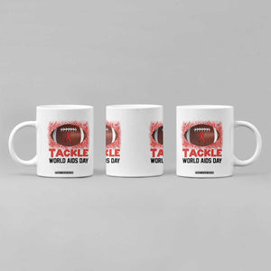 Tackle World AIDS Day Coffee Mug Football HIV Awareness Red Ribbon TS12 Print Your Wear
