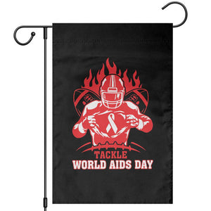 AIDS Awareness Garden Flag Ribbon HIV Tackle Football Gift TS12 Black Print Your Wear