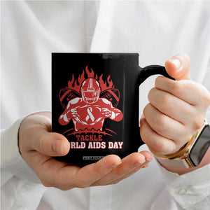 AIDS Awareness Coffee Mug Ribbon HIV Tackle Football Gift TS12 Print Your Wear