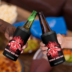 AIDS Awareness 4 in 1 Can Cooler Tumbler Ribbon HIV Tackle Football Gift TS12 Print Your Wear