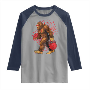 Funny Bigfoot Football Raglan Shirt Support HIV Awareness Gift TS12 Sport Gray Navy Print Your Wear