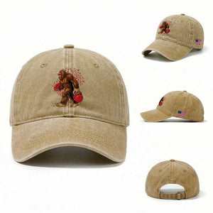 Funny Bigfoot Football Washed Cotton Baseball Cap Support HIV Awareness Gift TS12 Washed Cap Universal Fit Khaki Print Your Wear