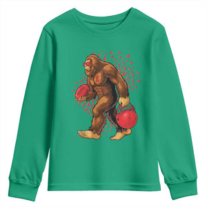 Funny Bigfoot Football Youth Sweatshirt Support HIV Awareness Gift TS12 Irish Green Print Your Wear