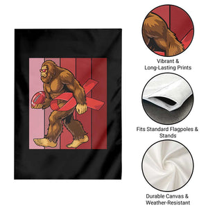 Funny Bigfoot Football HIV Awareness Garden Flag Red Ribbon Retro Vintage Style Gift TS12 Print Your Wear