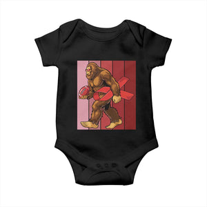 Funny Bigfoot Football HIV Awareness Baby Onesie Red Ribbon Retro Vintage Style Gift TS12 Black Print Your Wear