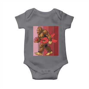 Funny Bigfoot Football HIV Awareness Baby Onesie Red Ribbon Retro Vintage Style Gift TS12 Charcoal Print Your Wear