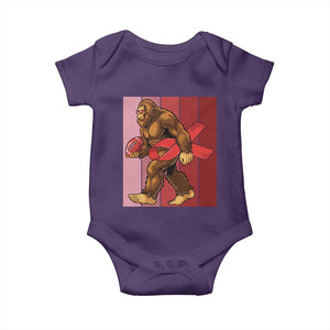 Funny Bigfoot Football HIV Awareness Baby Onesie Red Ribbon Retro Vintage Style Gift TS12 Purple Print Your Wear