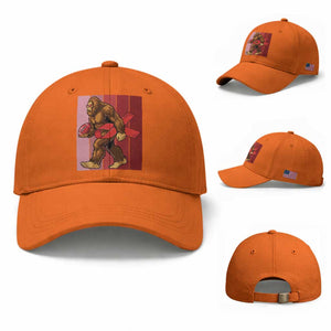 Funny Bigfoot Football HIV Awareness Baseball Cap Red Ribbon Retro Vintage Style Gift TS12 Baseball Cap Universal Fit Orange Print Your Wear