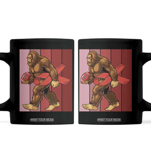 Funny Bigfoot Football HIV Awareness Coffee Mug Red Ribbon Retro Vintage Style Gift TS12 Black Print Your Wear