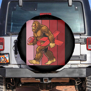 Funny Bigfoot Football HIV Awareness Spare Tire Cover Red Ribbon Retro Vintage Style Gift TS12 No hole Black Print Your Wear