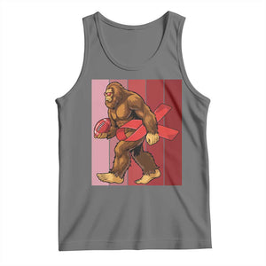 Funny Bigfoot Football HIV Awareness Tank Top Red Ribbon Retro Vintage Style Gift TS12 Black Heather Print Your Wear