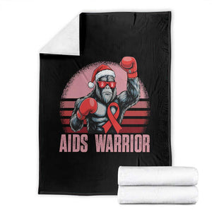 Christmas Santa Bigfoot HIV Awareness Throw Blanket Retro Vintage Style Gift TS12 Black Print Your Wear