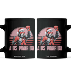 Christmas Santa Bigfoot HIV Awareness Coffee Mug Retro Vintage Style Gift TS12 Black Print Your Wear