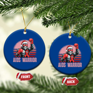 Xmas Santa Bigfoot HIV Awareness Ceramic Ornament Retro Vintage Style Gift TS12 1pc Blue Print Your Wear