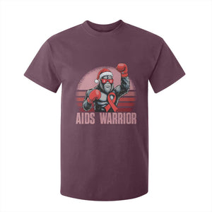 Christmas Santa Bigfoot HIV Awareness T Shirt For Kid Retro Vintage Style Gift TS12 Maroon Print Your Wear