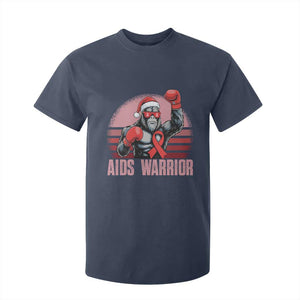 Christmas Santa Bigfoot HIV Awareness T Shirt For Kid Retro Vintage Style Gift TS12 Navy Print Your Wear