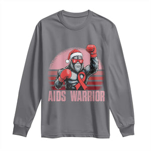 Christmas Santa Bigfoot HIV Awareness Long Sleeve Shirt Retro Vintage Style Gift TS12 Charcoal Print Your Wear