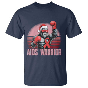 Christmas Santa Bigfoot HIV Awareness T Shirt Retro Vintage Style Gift TS12 Navy Print Your Wear