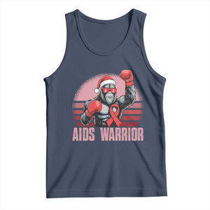 Christmas Santa Bigfoot HIV Awareness Tank Top Retro Vintage Style Gift TS12 Navy Print Your Wear