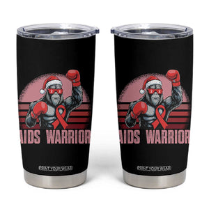 Christmas Santa Bigfoot HIV Awareness Tumbler Cup Retro Vintage Style Gift TS12 Black Print Your Wear
