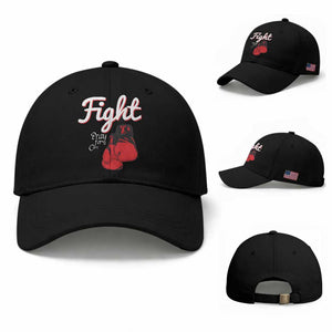 Fight Pray For A Cure Baseball Cap Red Ribbon HIV Awareness Boxing Gift TS12 Baseball Cap Universal Fit Black Print Your Wear