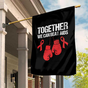 Together We Can Beat AIDS Garden Flag Boxing HIV Awareness Gift TS12 Print Your Wear