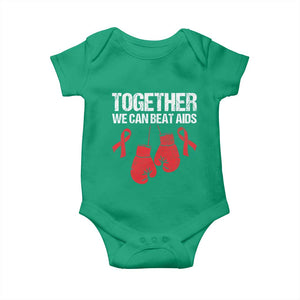 Together We Can Beat AIDS Baby Onesie Boxing HIV Awareness Gift TS12 Irish Green Print Your Wear