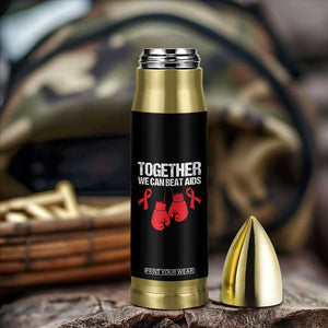 Together We Can Beat AIDS Bullet Tumbler Boxing HIV Awareness Gift TS12 Print Your Wear